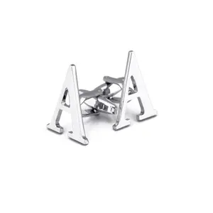 Custom Made Silver Cufflinks And Atuds Set High Quality Silver Alphabet Cufflinks