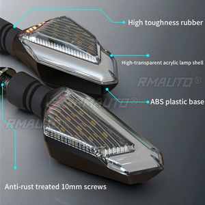 2PCS Clignotants LED pour moto, feux de jour DRL, lampe indicatrice pour Kawasaki BMW Hayabusa Yamaha Honda - Product Image 4