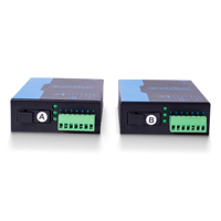 Kit d'extension de fibre optique DMX512 à 2 canaux PKnight, paire émetteur/récepteur, bloc terminal 7 broches, boîtier en fer, portée 2-100 km