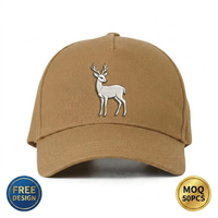 Casquettes de camionneur personnalisées en gros avec logo, motif animalier sportif, 5 panneaux, en sergé et maille respirante, imperméables, brodées, avec patchs