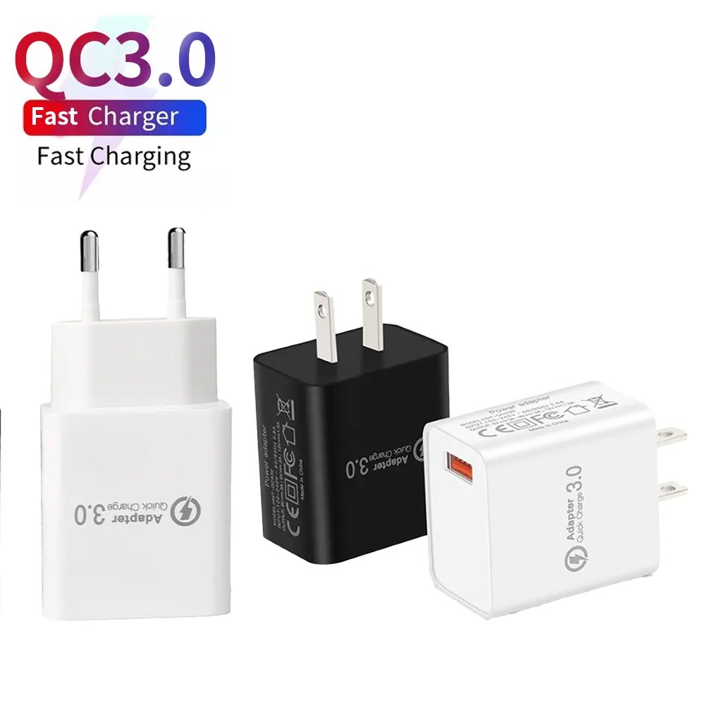 USB QC3.0 настенное зарядное устройство для мобильного телефона с US UK EU зарядное устройство для быстрой зарядки с покрытием для всех мобильных телефонов 65W 18W адаптер мобильного телефона