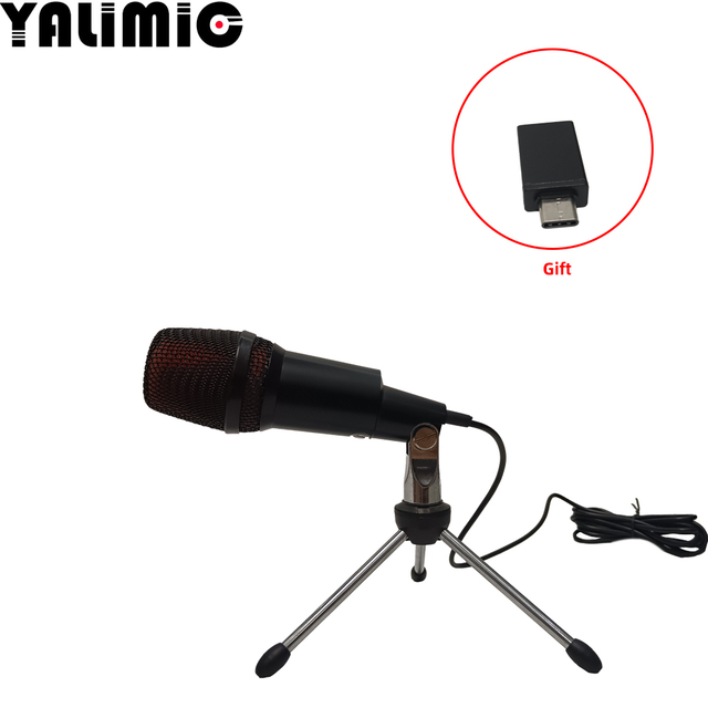 Hot Sale USB Wired Communication Microphone Cool LED Light Metal Tripod for Computer Mobile Phone Gaming & Live Streaming