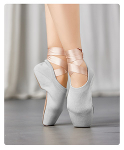 Chaussons de <span class=keywords><strong>danse</strong></span> en satin professionnels pour ballet, pointes en tricot volant, chaussons de ballerine pour la performance et l'entraînement pour femmes - Product Image 5