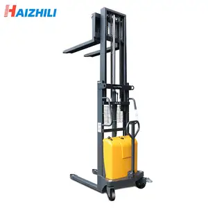 Haizhili Walkie Truck Stackers Warehouse Mini Semi-electric And Pallet Manual Semi Electric Stacker 2ton 1.6m