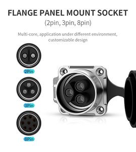 Cnlinko Lp28 2 3 8 Pin 8 pin kết nối cao hiện tại 50A nam và nữ không thấm nước Docking hàng không cắm kết nối - Product Image 5