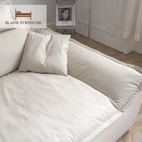 Modernes, extrabreites, tiefes Luxus-Modulsofa-Set aus PU-Leder für Wohnzimmer in Apartments und Lagerhallen