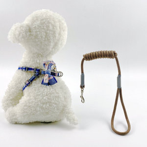 Nuovo Stile Guinzaglio per Animali Domestici in Poliestere-Cotone con Papillon, Pettorina per Gatti, Guinzaglio a Pois per Cani, Forniture per Animali Domestici all'Ingrosso - Product Image 3