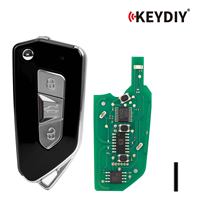 Clé télécommande universelle KEYDIY KD NB34-3 à 3 boutons pour VW, coque de clé de voiture noire, accessoires de clé de voiture, 5 pièces/lot