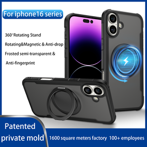 เคสโทรศัพท์มือถือพร้อมขาตั้ง360แม่เหล็กหมุนได้สำหรับ <span class=keywords><strong>iPhone</strong></span> 16 <span class=keywords><strong>PLUS</strong></span> เคสกัน<span class=keywords><strong>กระแทก</strong></span>สำหรับ <span class=keywords><strong>iPhone</strong></span> 16 PRO MAX - Product Image 2