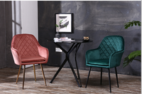 Chaise De salle à manger en velours, nouveau, personnalisé, minimaliste, moderne, à bascule, pour Restaurant, vanité, T/T
