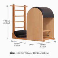 Baril d'escalade Pilates réglable en bois durable pour la maison, le studio, le yoga, l'exercice et le fitness pour femmes