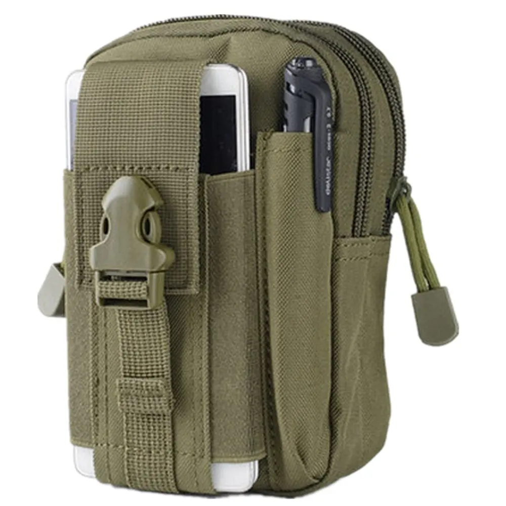 China Factory Direct Sale Oxford Multi-function Green Color Custom Brand Tactical Waist Bag for Men Outdoor Hiking Bag