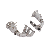 Colectores de escape de acero inoxidable para Porsche 992 GT3 4.0L OEM de alto flujo 200 celdas, diseño de carreras de longitud igualada, mejora de potencia