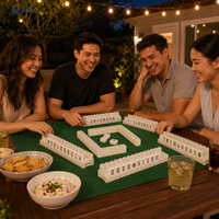 Support de Mahjong en Acrylique Blanc Scalloped Shell Usiné CNC, Perforé, Magnétique en Forme de U, 20 Pouces, Logo Personnalisé Xinshengli