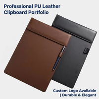 Portafolio Profesional A4 y Mini Portafolio Delgado de Cuero PU para Negocios, Carpeta de Documentos con Logotipo Personalizado, Bloc de Escritura para Oficina, Regalo