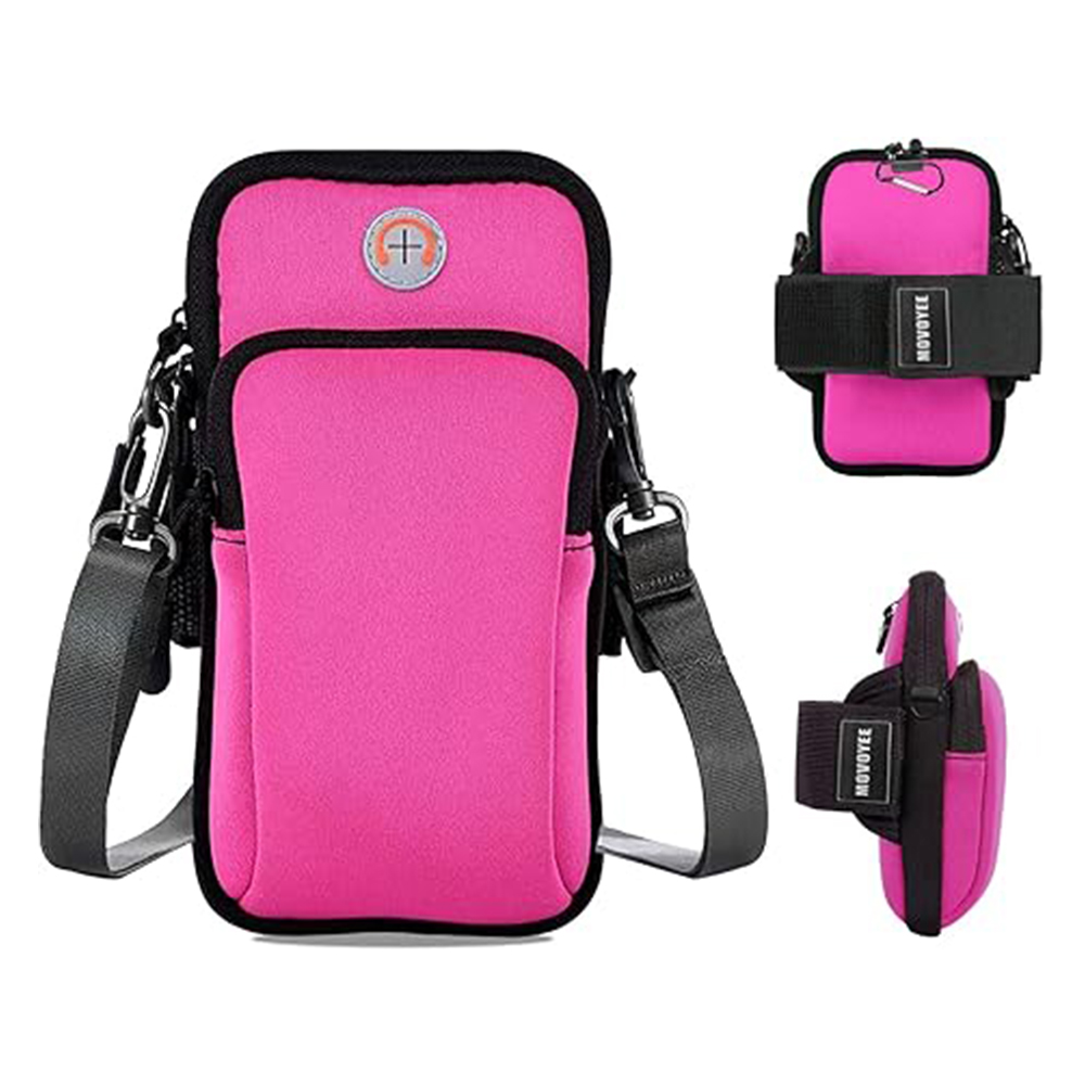 Rosa con correa de crossbody y gancho