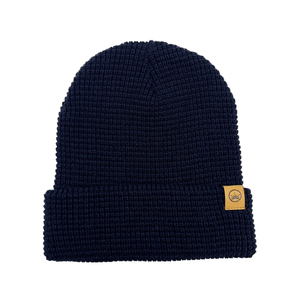 Custom Logo Winter Hats Knitted Cap Leather Patch Beanie Hats