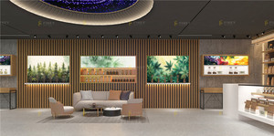 Magasin de cigares moderne en acier doré Design d'intérieur Présentoir au sol Armoire de magasin de fumée Vitrine de magasin de fumée en verre pour magasin de détail - Product Image 5
