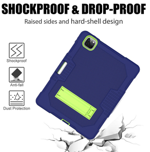 เคสแท็บเล็ตกันกระแทก,สำหรับ <span class=keywords><strong>iPad</strong></span> <span class=keywords><strong>Pro</strong></span> <span class=keywords><strong>12.9</strong></span>นิ้ว<span class=keywords><strong>2018</strong></span>/ 2020/2021พร้อมที่ใส่ดินสอทนทานเกราะมีขาตั้ง - Product Image 6