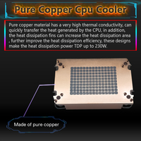 Dissipateur thermique pour processeur de serveur 1U, cuivre rainuré, LGA 3647 4189 4677, 230W, refroidissement passif pour processeur de serveur
