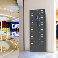 Y2Power VIA - Estación de Carga Rápida para Teléfonos Móviles con 30 Compartimentos, Estación de Carga Pública para Celulares en Centros Comerciales y Hoteles, Opcional con Código QR y Cable