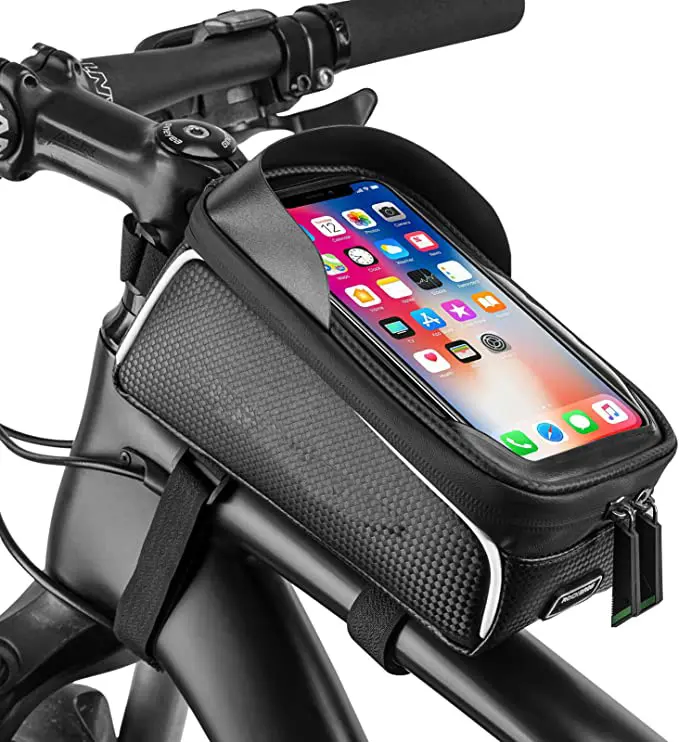 Bike Phone Front Frame Bag Bicycle Bag Waterproof Bike Phone Mount Top Tube Bag Bike Phone Case Holder Accessories