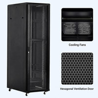 Armoire de serveur réseau SAIL TOOL 19 pouces en acier laminé à froid, sur pieds, pour centre de données, salle de serveurs, télécommunications, 12U-42U, avec roulettes