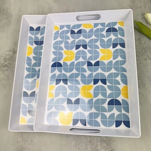 Bán Sỉ Khay Đựng Thức Ăn Có Tay Cầm In Họa Tiết Khay Tự Chọn Melamine Cấp Thực Phẩm - Product Image 6