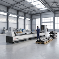 Mesin Pemotong Laser Serat CNC untuk Baja Profil, Pipa Persegi, dan Pipa Bulat 3000W 6000W