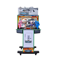 Simulateur de tir d'arcade à pièces à double joueur de 32 pouces Jeux de tir extraterrestre en bois pour enfants 220V Fonction d'amusement
