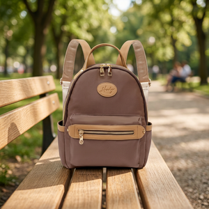 <b>Ladies</b> Mini Waterproof <b>Backpack</b> Custom Logo Rosegold Accessories Nylon Webbing Strap Fashion Daily Use Microfiber Synthetic - Product Image 3