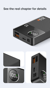 แบตเตอรี่สำรองแบบพกพา 30000mAh PD 20W ชาร์จเร็ว พร้อมไฟ LED ขนาดเล็ก สำหรับ <span class=keywords><strong>iPhone</strong></span> 16 15 14 <span class=keywords><strong>13</strong></span> 12 - Product Image 3