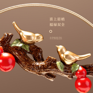 Ornement cinq caractères Fu porte-bonheur, décoration chinoise en forme de gourde pour salon, meuble TV, cadeau de mariage ou de pendaison de crémaillère - Product Image 3