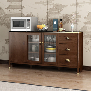 <span class=keywords><strong>Credenza</strong></span> in Legno dal <span class=keywords><strong>Design</strong></span> Contemporaneo con Piano in Marmo per Sala da Pranzo, Bar e Conservazione in Hotel - Product Image 1