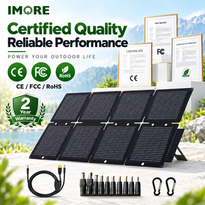 60W Monocrystalline Foldable <b>Solar</b> <b>Panel</b> 24% Efficiency ETFE IP67 <b>USB</b> Type C for Camping Hiking Travel and Outdoor Charging - Product Image 2