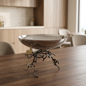 Cuenco de Metal de Lujo Árabe Hecho a Mano en Acero Inoxidable, Dorado y Plateado, para Servir Frutas Secas, Decoración para el Hogar en Ramadán y Eid - Product Image 5