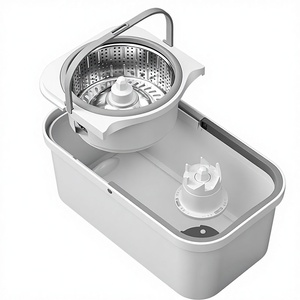 Serpillère mains libres Twist Spin à long manche pour le nettoyage des sols domestiques - Product Image 1