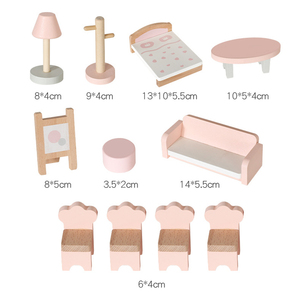 Mini princesa <span class=keywords><strong>de</strong></span> madera para <span class=keywords><strong>casa</strong></span> <span class=keywords><strong>de</strong></span> <span class=keywords><strong>muñecas</strong></span> con accesorios, modelo <span class=keywords><strong>de</strong></span> muebles DIY y juego <span class=keywords><strong>de</strong></span> juguetes suaves para niñas - Product Image 3