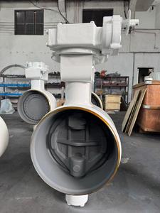 Hộp số hoạt động dn600 pn25 Lập Dị bướm van giả mạo A105 cơ thể Hàn bướm van thép carbon - Product Image 4