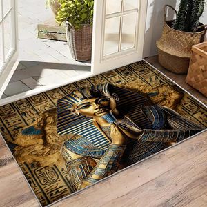 Alfombra lavable de lujo con temática artística del faraón egipcio antiguo Tutankamón para sala de estar, dormitorio, decoración del hogar - Product Image 4