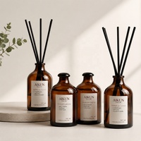Difusor de Aroma AIKUN de Larga Duración, Personalizado para el Hogar, con Vela y Varillas de Vidrio, para Hotel, Spa, Venta al Por Mayor, Pedidos OEM, Suministro a Granel