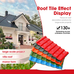Láminas de Techo de UPVC de Larga Duración, 4 Capas, Estilo Roma, Tejas de Techo Corrugadas, Ligeras e Impermeables, Tejas de PVC para Casas - Product Image 3