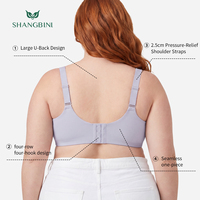 Soutien-gorge sans fil lissant mat SHANGBINI, soutien-gorge bralette grande taille à maintien complet, fournisseur d'usine OEM ODM en marque blanche