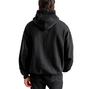Sudadera con Capucha Personalizada Unisex de Algodón para Hombre y Mujer, Sudadera con Cierre, Estilo Urbano, Sudadera Negra con Doble Cierre - Product Image 2