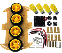 Kit robot DIY R 34 roues 4x4 intelligent avec plaque de code, suivi de vitesse, évitement d'obstacles et télécommande Bluetooth