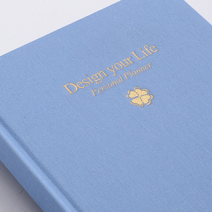 Hardcover A5 Linen Fabric Pink Financial <strong>Help</strong> Goal Happy Journals Gold Logo Edges Planner Personalized Cloth <strong>Diaries</strong> 160GSM - Product Image 6