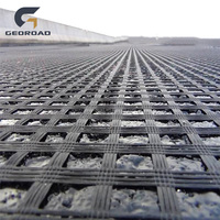 Geomalla de Poliéster de Alta Resistencia PET Biaxial para Refuerzo de Carreteras, Certificación CE, Garantía de 5 Años