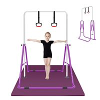 Barra plegable de altura múltiple para niños, incluye compatibilidad de accesorios, barra de gimnasia de competición