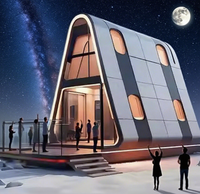 Australie Canada Luxe Victorien Nouveau Vert Préfabriqué Chambre d'hôtel à deux étages Matériau en acier Resorts de luxe de style victorien