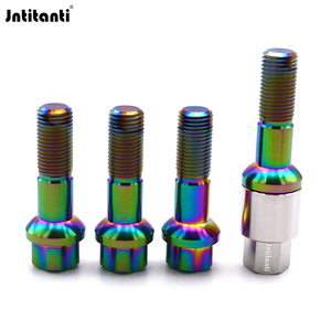 Nuevo <span class=keywords><strong>Tornillo</strong></span> de Rueda <span class=keywords><strong>Antirrobo</strong></span> Jntitanti Gr.5 con Asiento de Bola de Titanio y Llave, Grado 10.9, M14x1.5x45mm para Mercedes - Product Image 6